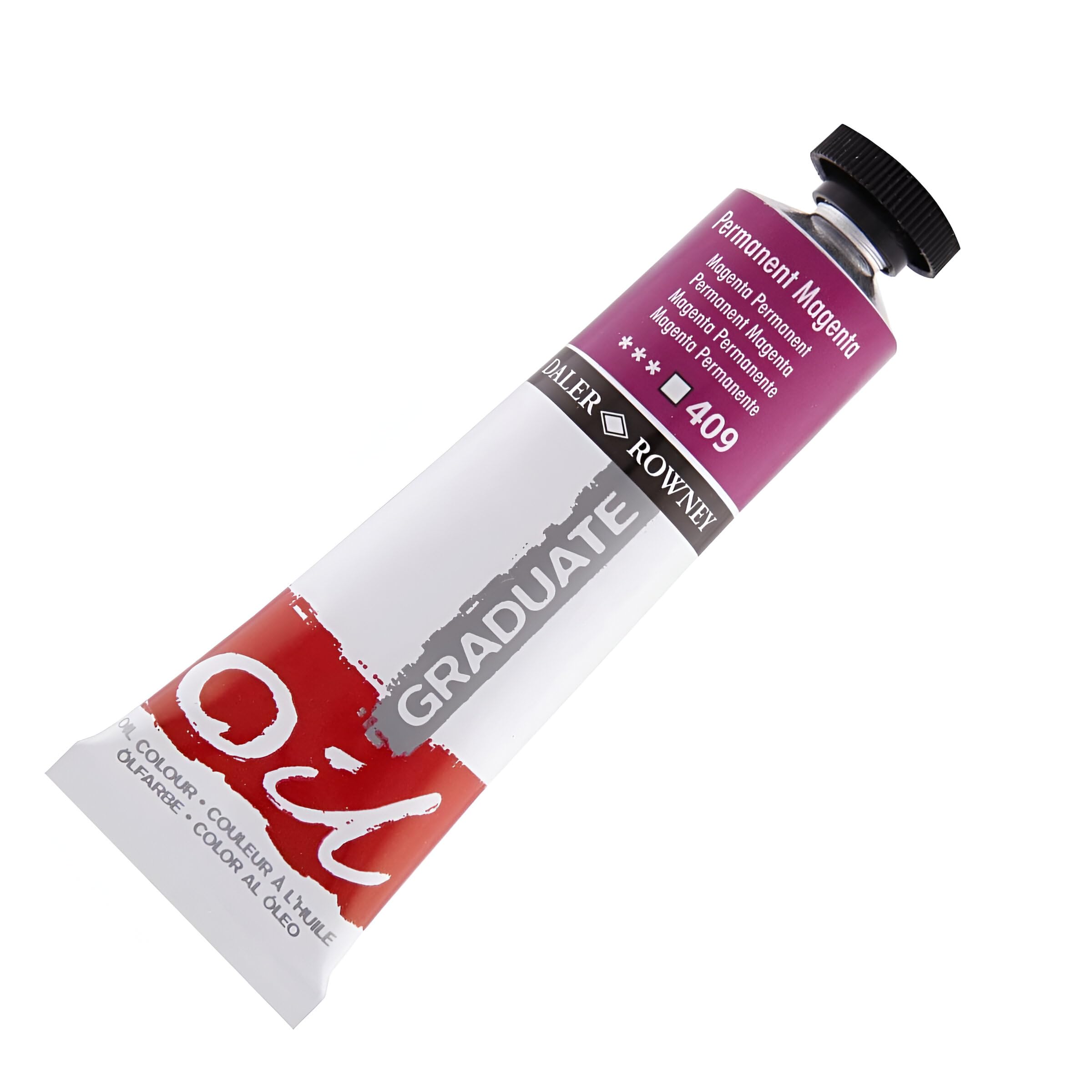 Daler-Rowney Graduate Oil Paint, Aluminium Tube, 1.28oz - 38 ml, Permanent Magenta