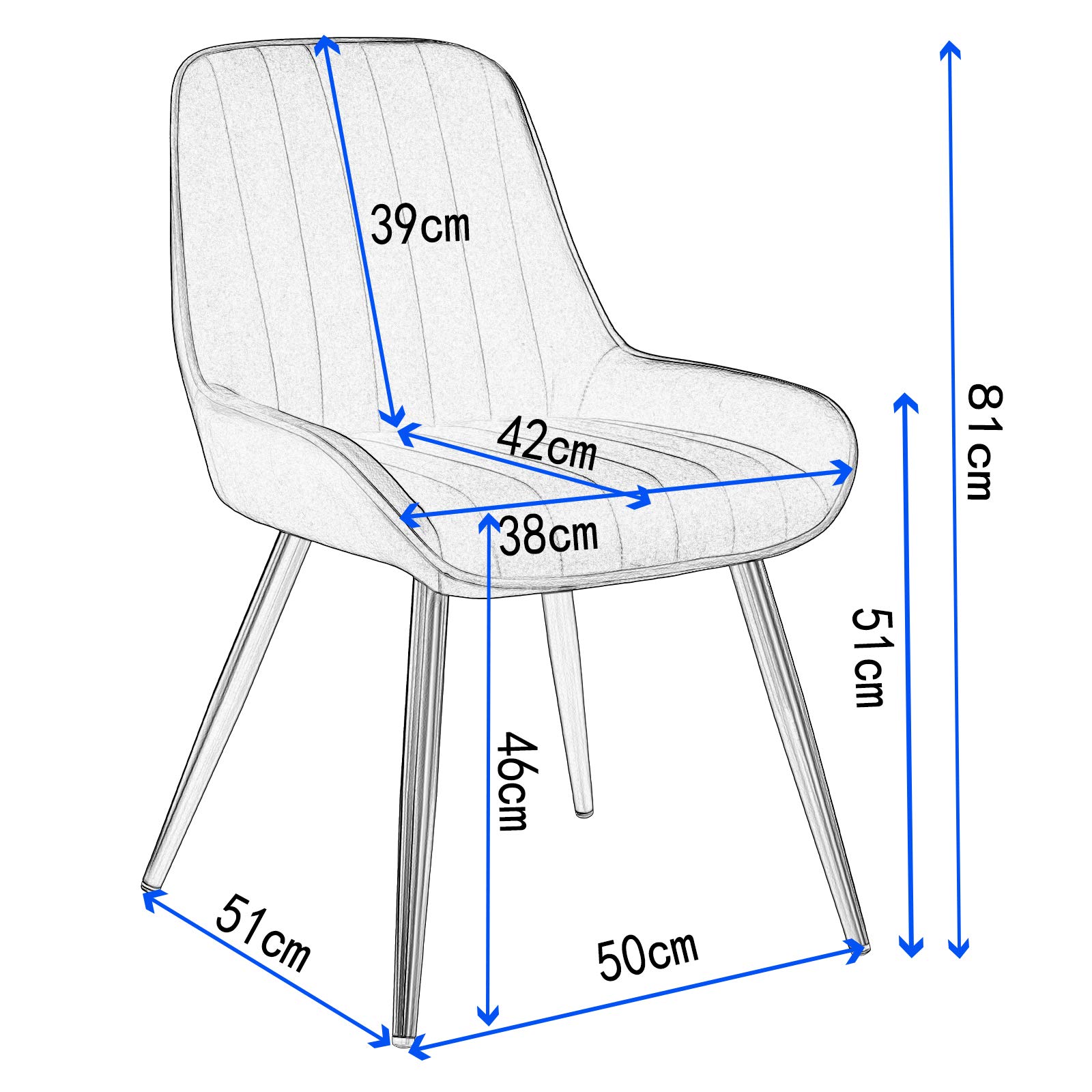 Lestarain - Lot De 4 Chaises De Salle à Manger En Velours | Dossier Confortable | Pieds Métal | Vert Foncé