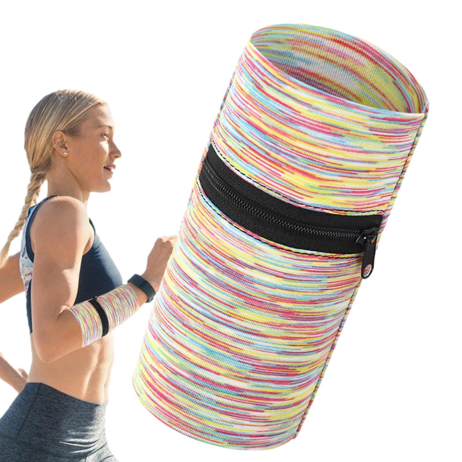 pologmase Brazalete para teléfono, bolsillo deportivo de secado rápido con cremallera | accesorios antideslizantes para correr de alta capacidad, soporte de entrenamiento para teléfono móvil