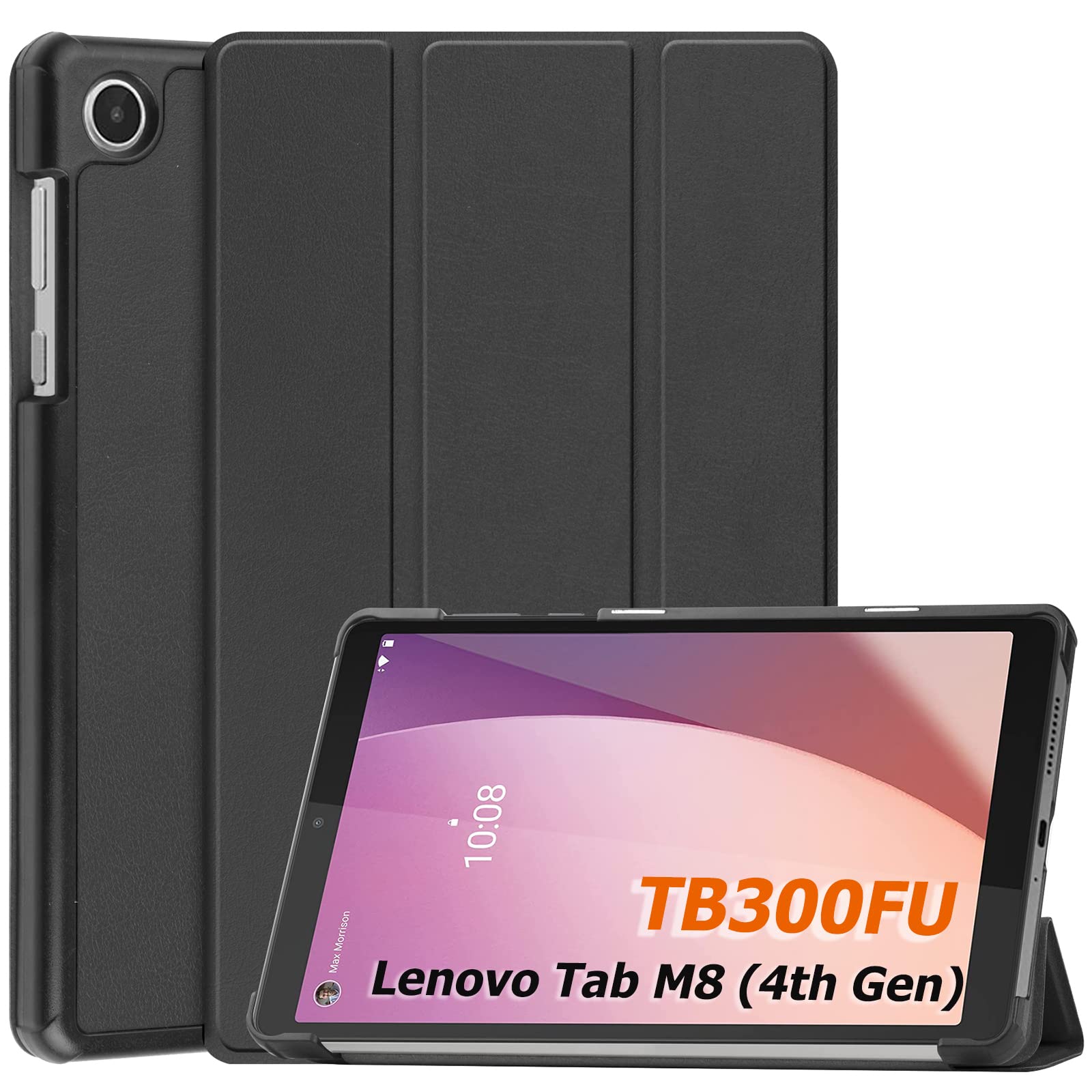 FTRONGRT Cover Per Lenovo Tab M8 Gen 4 Cover, Ultrasottile Custodia in Pelle PU, Con stand Per Lenovo Tab M8 Gen 4 -Blu scuro