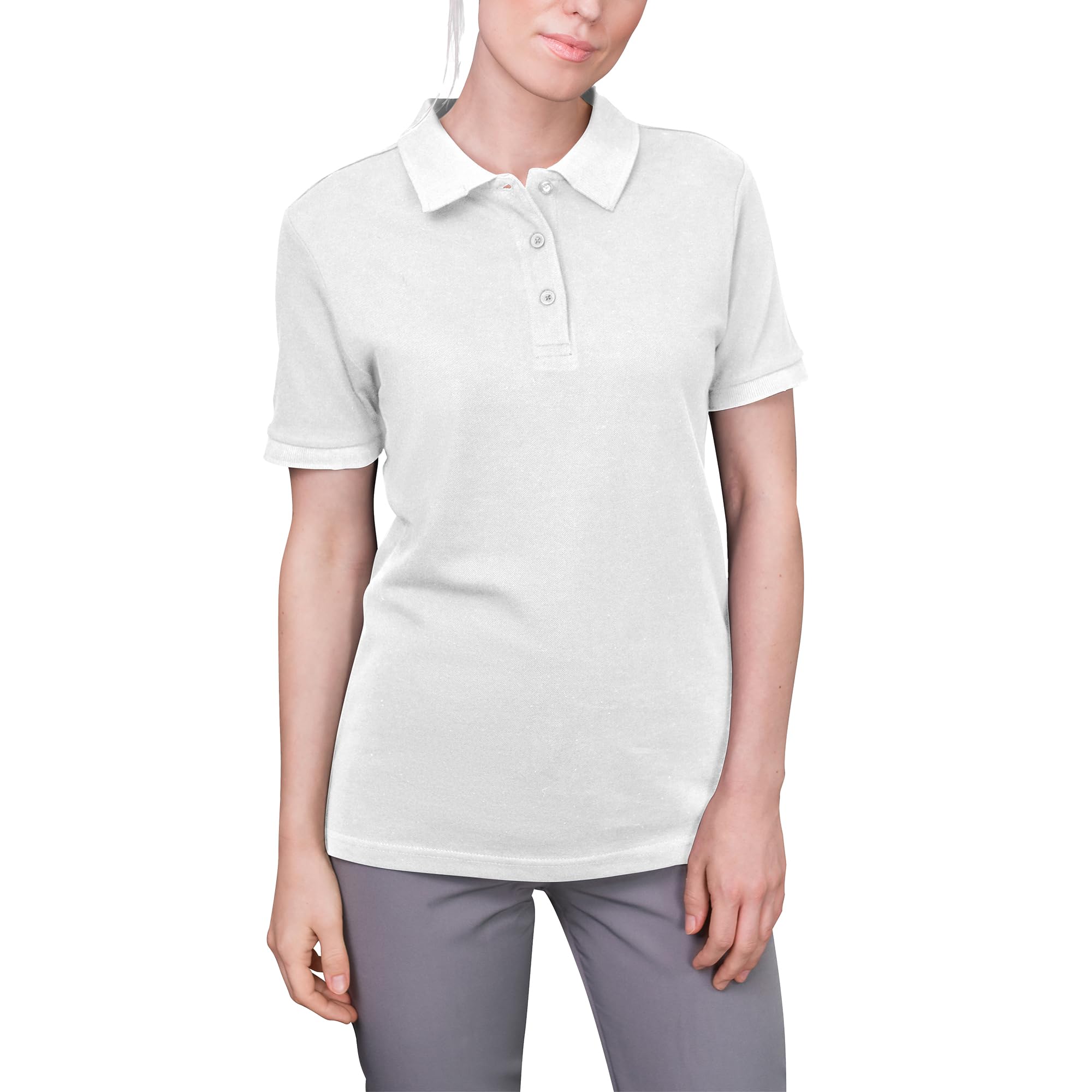 HRM Luxury Polo - Premium Damen Polo-Shirt aus 100% Baumwolle - Basic Polohemd bis 60°C Farbecht Waschbar - Hochwertiges & Nachhaltiges Oberteil
