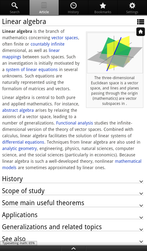 Mathematics for Android