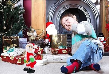 ALIMITOPIA Twerking Santa Electric Toy,Christmas Musical Doll Dancing and Singing Xmas Plush Wiggle Hip Santa Claus Electric Toy Funny Gift(English Song)