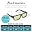 Sleep ZM Blue Light Blocking Glasses for Women + Men - Better Sleep + Anti Eye Strain Protection - Computer Screens & Gaming - Large Black Fit over - DaytimeMax Yellow Lens