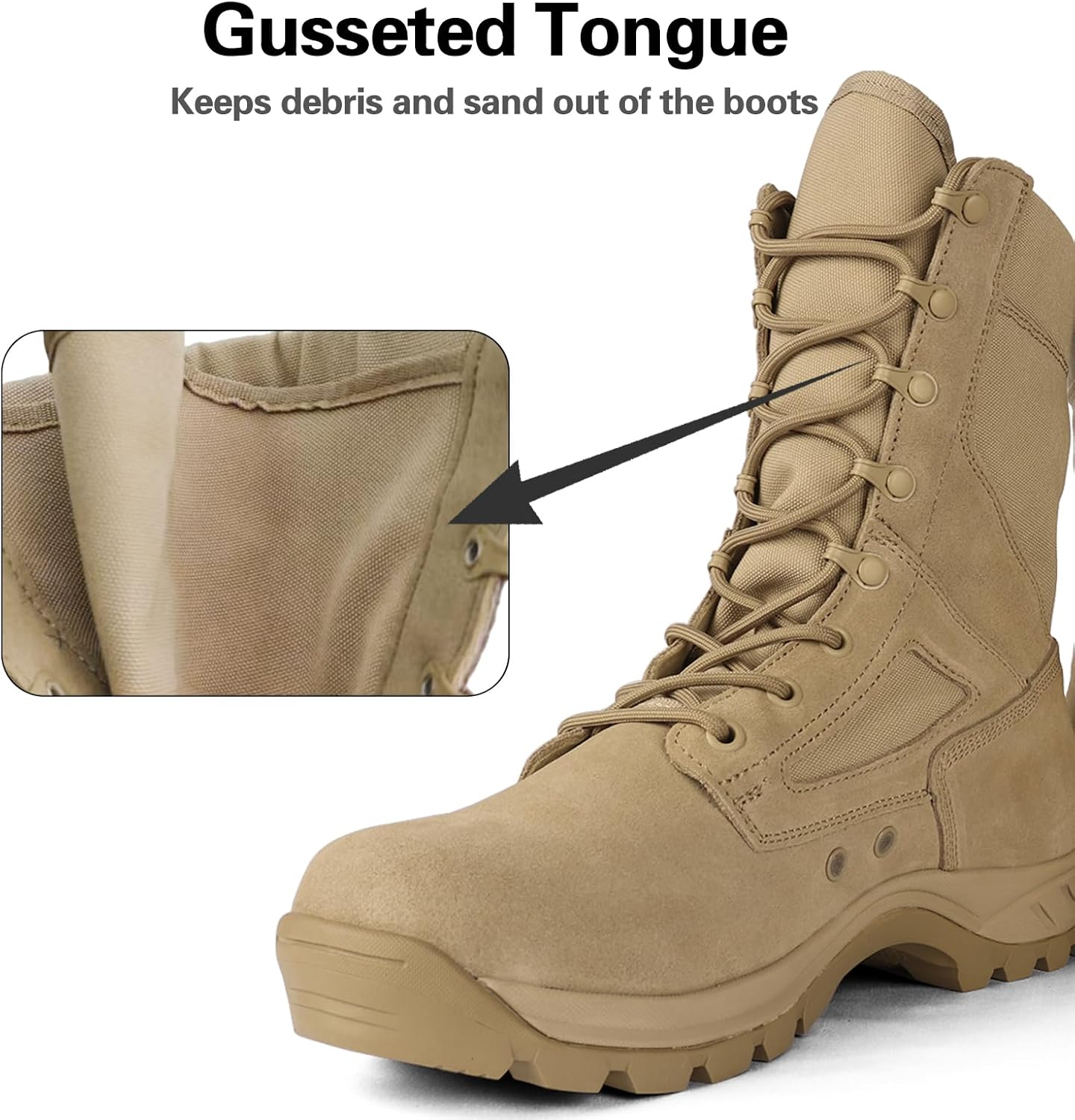 Lightweight Tactical Military Boots for Men Women Breathable Army Combat Police Boots for Work Motorcycle - Image 3