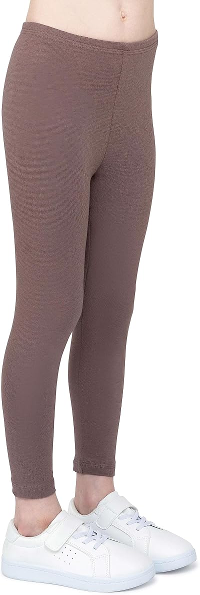 infatti Kinder-Mädchen-Baumwoll-Leggings, weiche und Bequeme Hose für Kinder, lässiges Training, eleganter Stil, Basic-Kleidung Zoe, Beige 146 cm (11 Jahre)