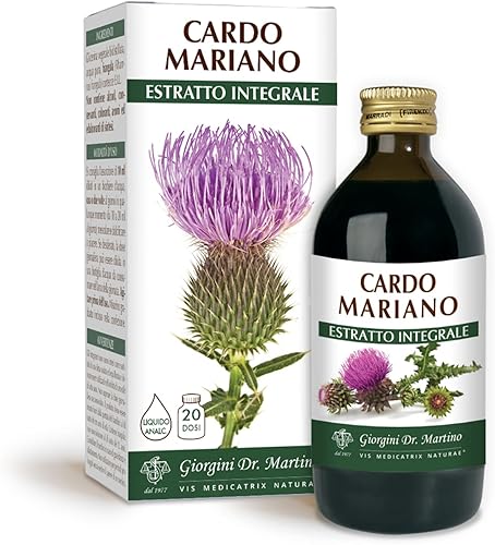 Dr Giorgini CARDO MARIANO Estratto Integrale Liquido Analcoolico - 200 ml (integratore di cardo mariano che favorisce la funzione apatica) Generico - integratore