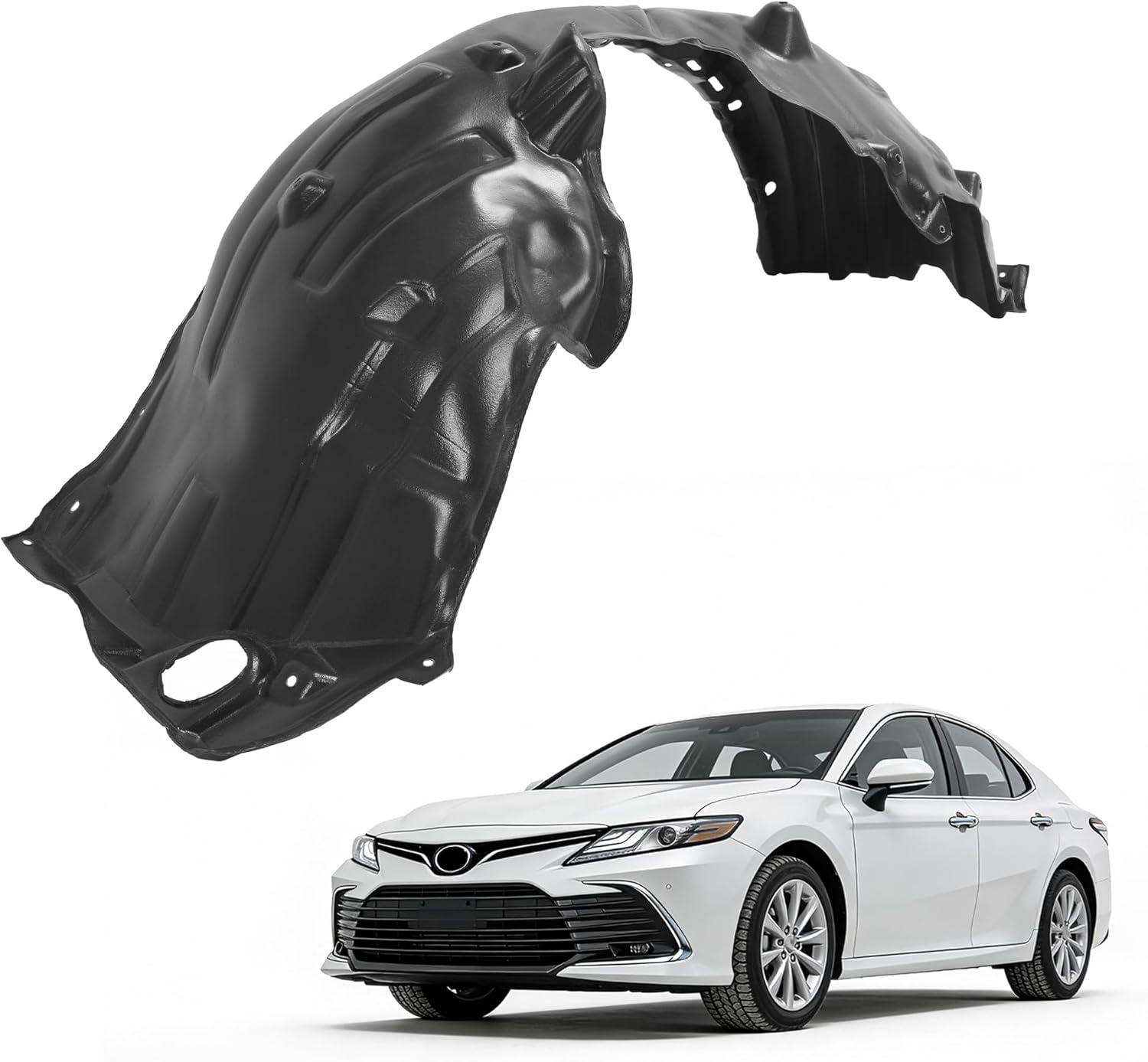 Front Left Fender Liner Compatible with 2018-2021 Toyota Camry Replacement for TO1248227 Wheel Liner Splash Shields Guard Driver Side