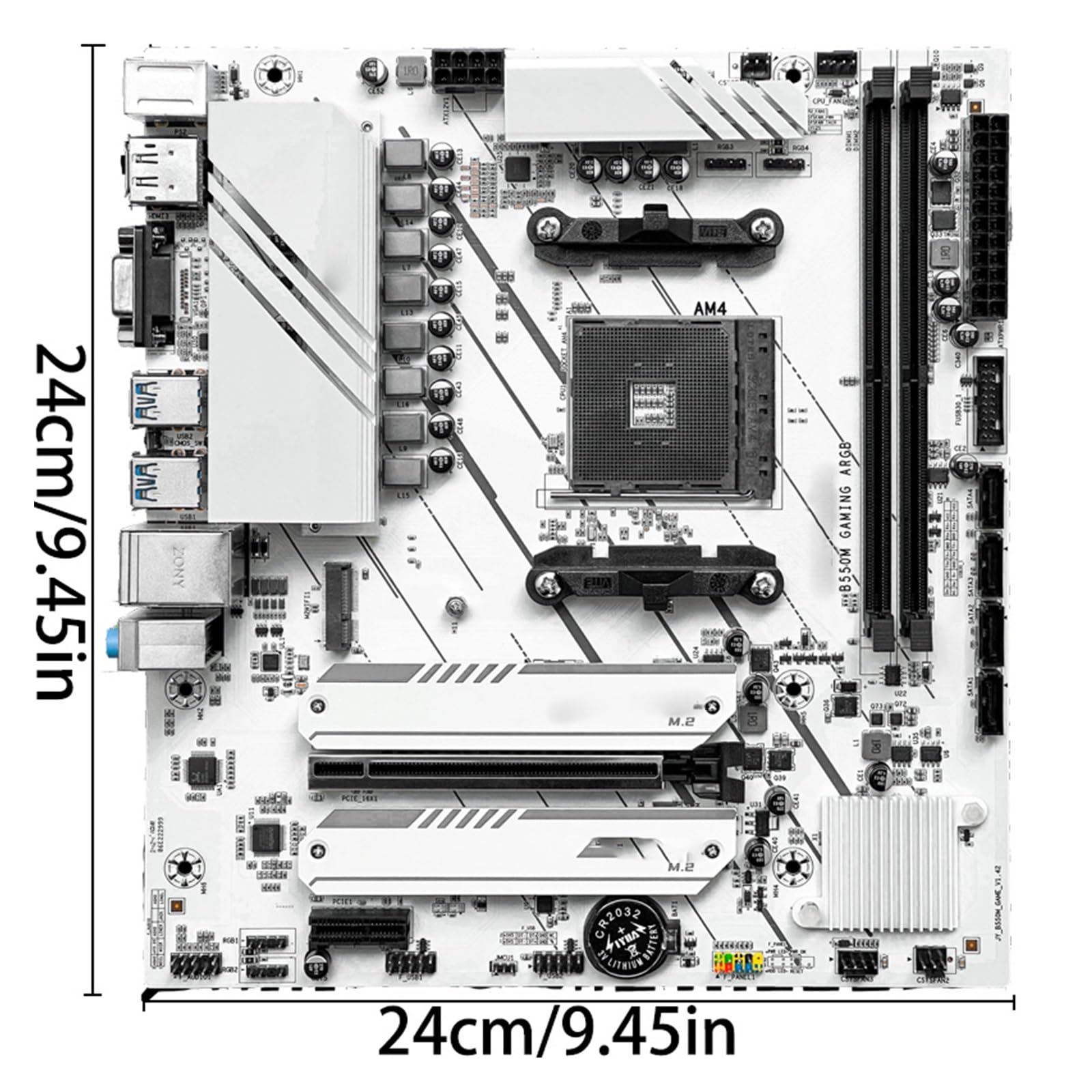 Carte Mere La Carte mère Fit for JGINYUE B550M Gaming ARGB Prend en Charge Ryzen 4000-5000 CPU Expo PC de Bureau DDR4 Max 64GB