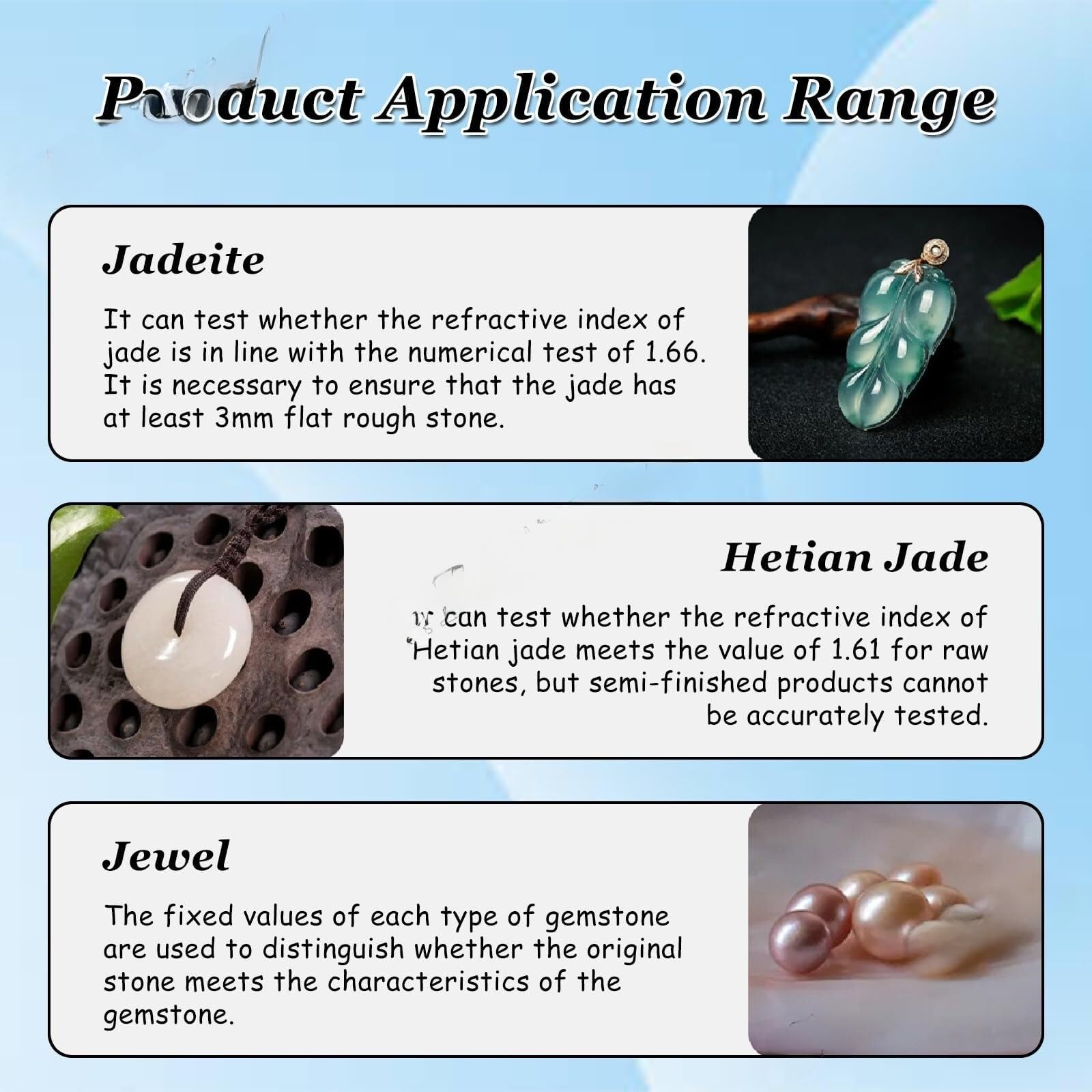Probador profesional de joyas de piedras preciosas con pantalla LCD Detector de índice de refracción de alta precisión for diamantes oro todas las piedras preciosas