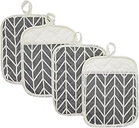 Vista 1 de Okuna Outpost Almohadillas calientes grises, resistentes al calor, soportes para ollas de horno para decoración de cocina y granja