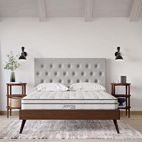 Miniatura 13 de Modway Jenna - Colchón King de muelles interiores (8 pulgadas), Espuma, Blanco