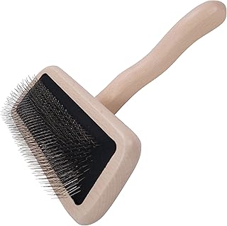 Chris Christensen Karben III Slicker Brush for Dogs, Groom Like a Professional, Ideal For All Coat Types, Remove Shedding Coat, Tangles and Dead Undercoat, 17 mm Stainless Steel Pins, Medium
