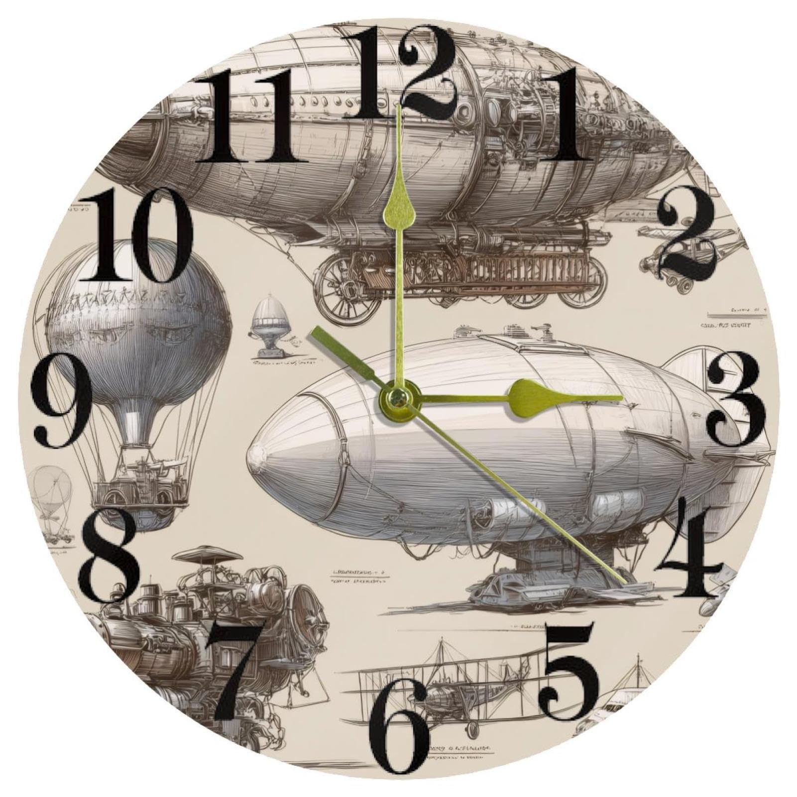 Horloge murale Steampunk sans tic-tac pour retrouver un sommeil paisible