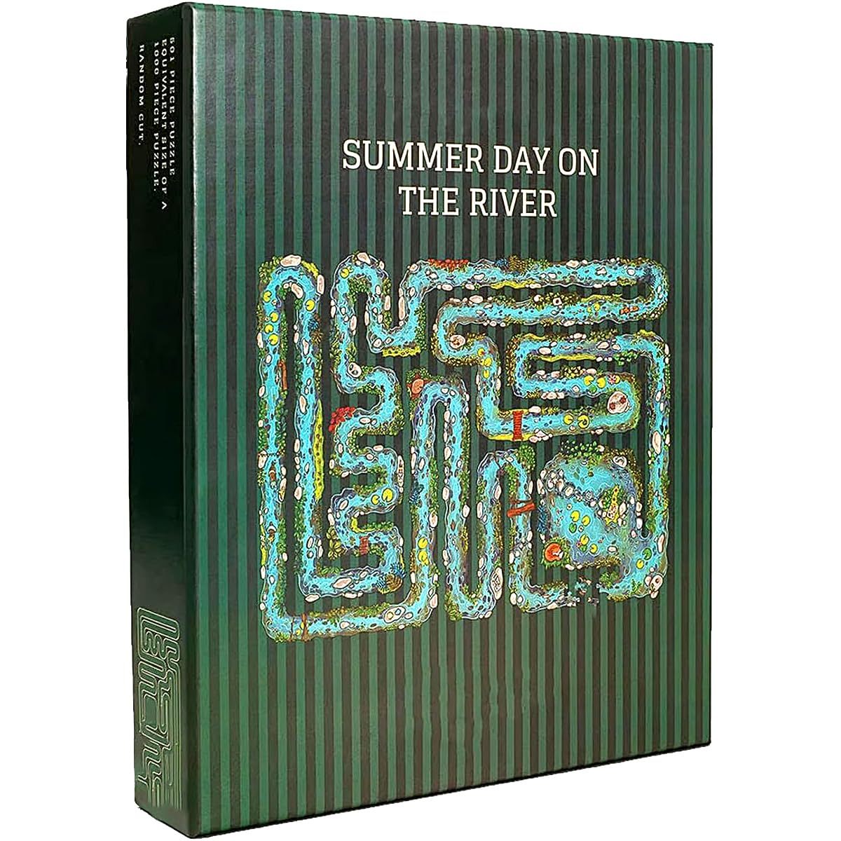 Edge Piece Puzzle, Summer Day On The River Edge Piece Puzzle, Unique River Themed Kit, Fun Challenging Game Jigsaws for Family Time