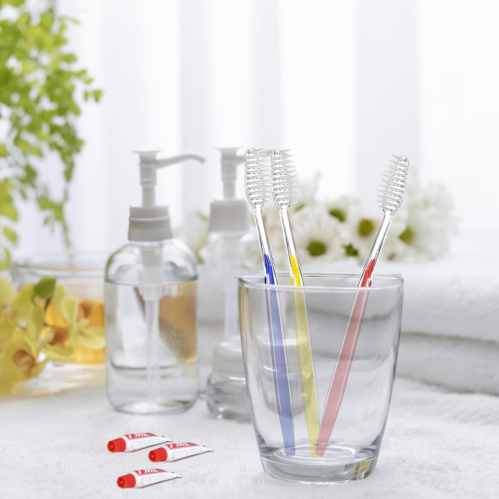 Set di 500 spazzolini da denti e dentifricio confezionati singolarmente, perfetti per hotel, scuole e donazioni senza fissa dimora