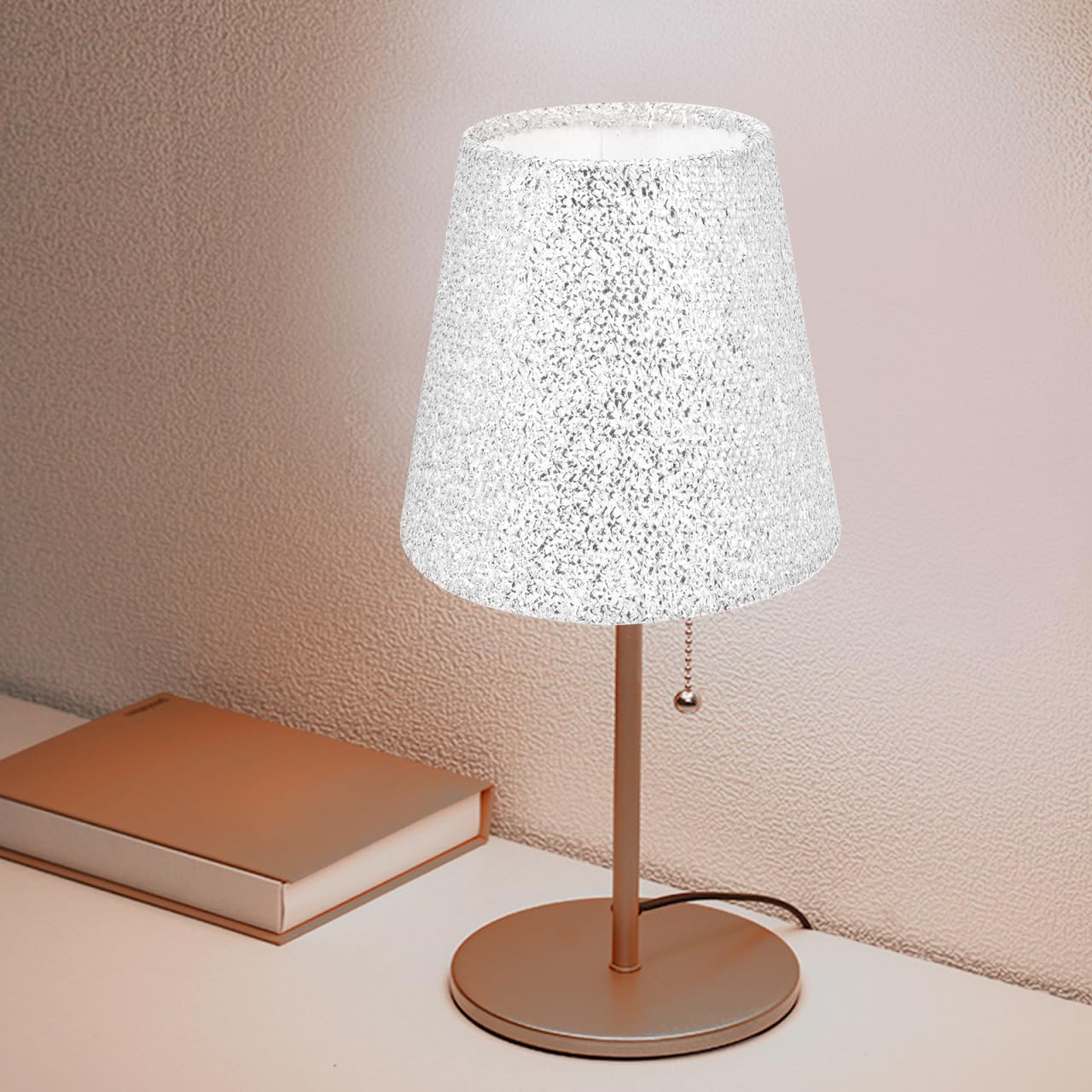 NUOBESTY Cloth Lamp Shade Replacement 5.51In Table Lamp Cover for Indoor Desk and Floor Lamps Stylish Fabric Lampshade for Warm Ambient Lighting - Image 2