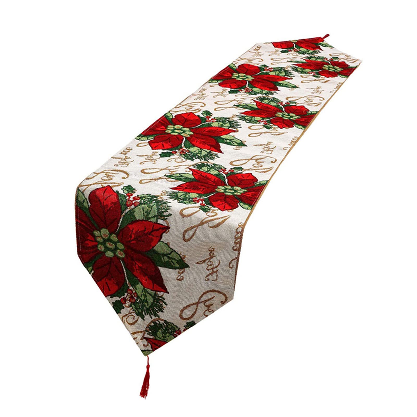 Nucelit Christmas Table Runner Merry Snowman Embroidery Flower Tablecloth Decorative Home Party Decoration 13 X 72 Inch Christmas Table Cloths Rectangle