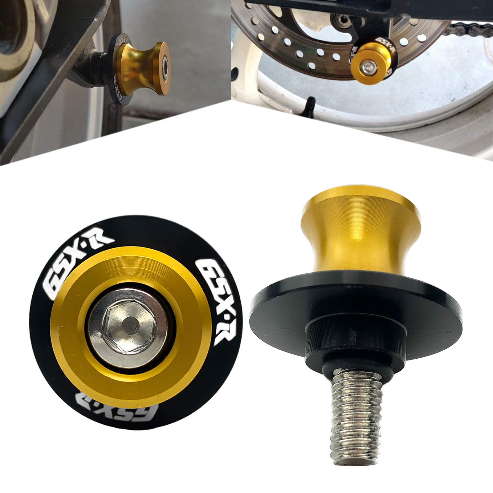 Bobinas M8 para brazo oscilante Suzuki GSXR de aluminio evitan caídas de caballete 7