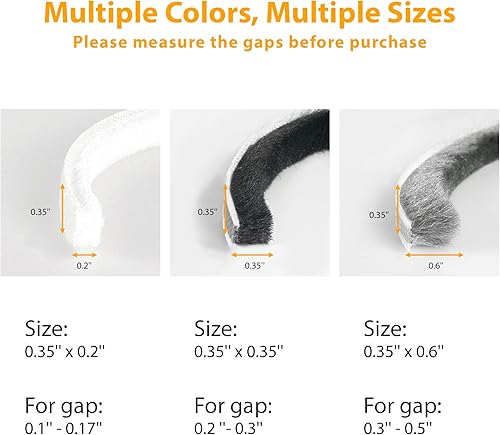 Miniatura 4 de Burlete autoadhesivo de pelo limpio para ventanas y puertas, burlete para insonorización, resistente al viento, a prueba de polvo, adherencia más