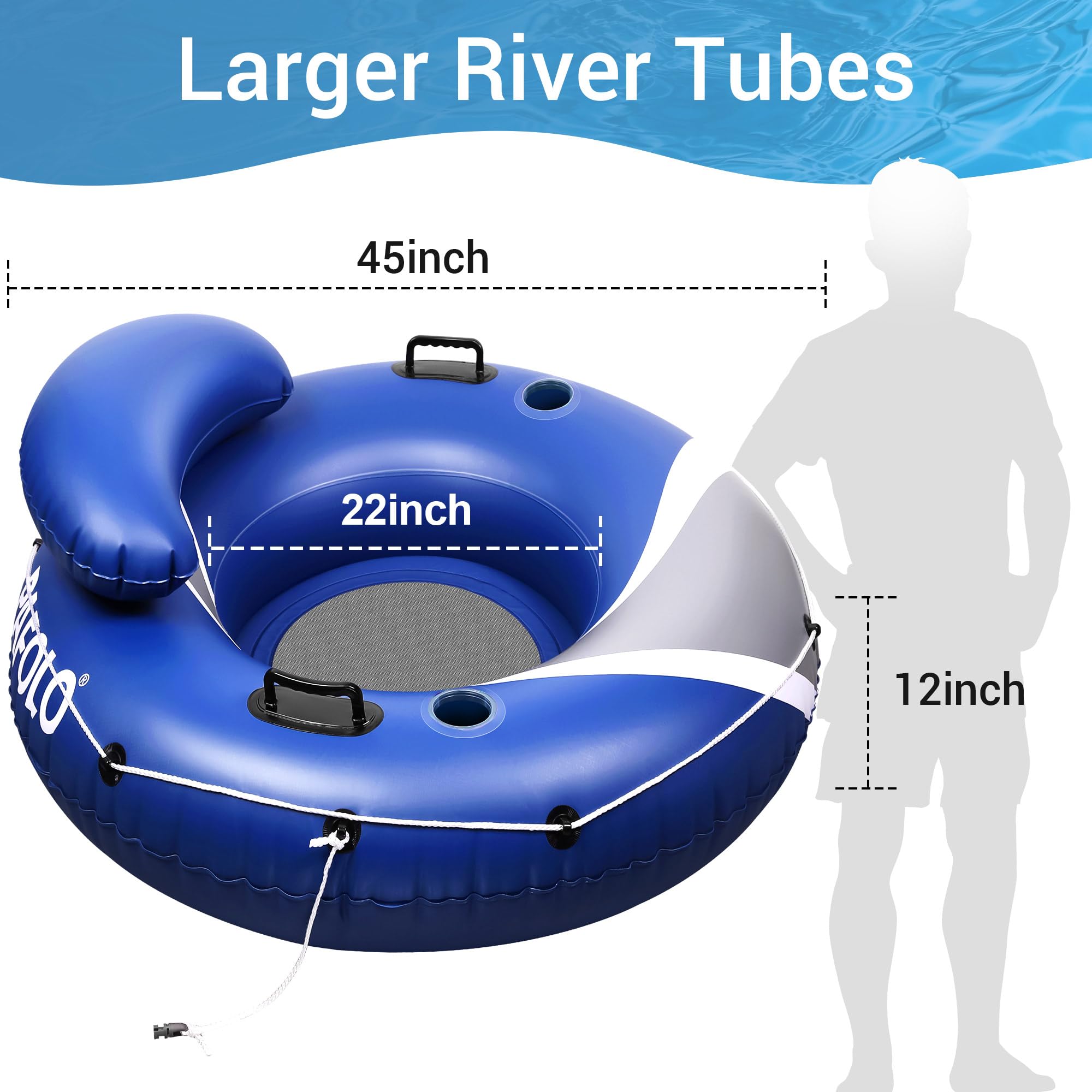 River Tubes for Floating Heavy Duty, Pool Float Adult, 45
