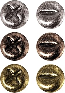 Metal Mini Fasteners by Tim Holtz Idea-ology, 99 per Pack, 1/4 Inch, Antique Finishes, TH92790