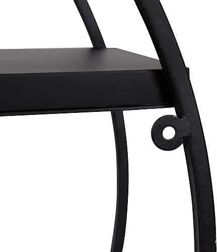 Miniatura 6 de Kate and Laurel Sequoia - Estante de pared redondo flotante moderno 240in de diámetro color negro sofisticado estantes decorativos para pared