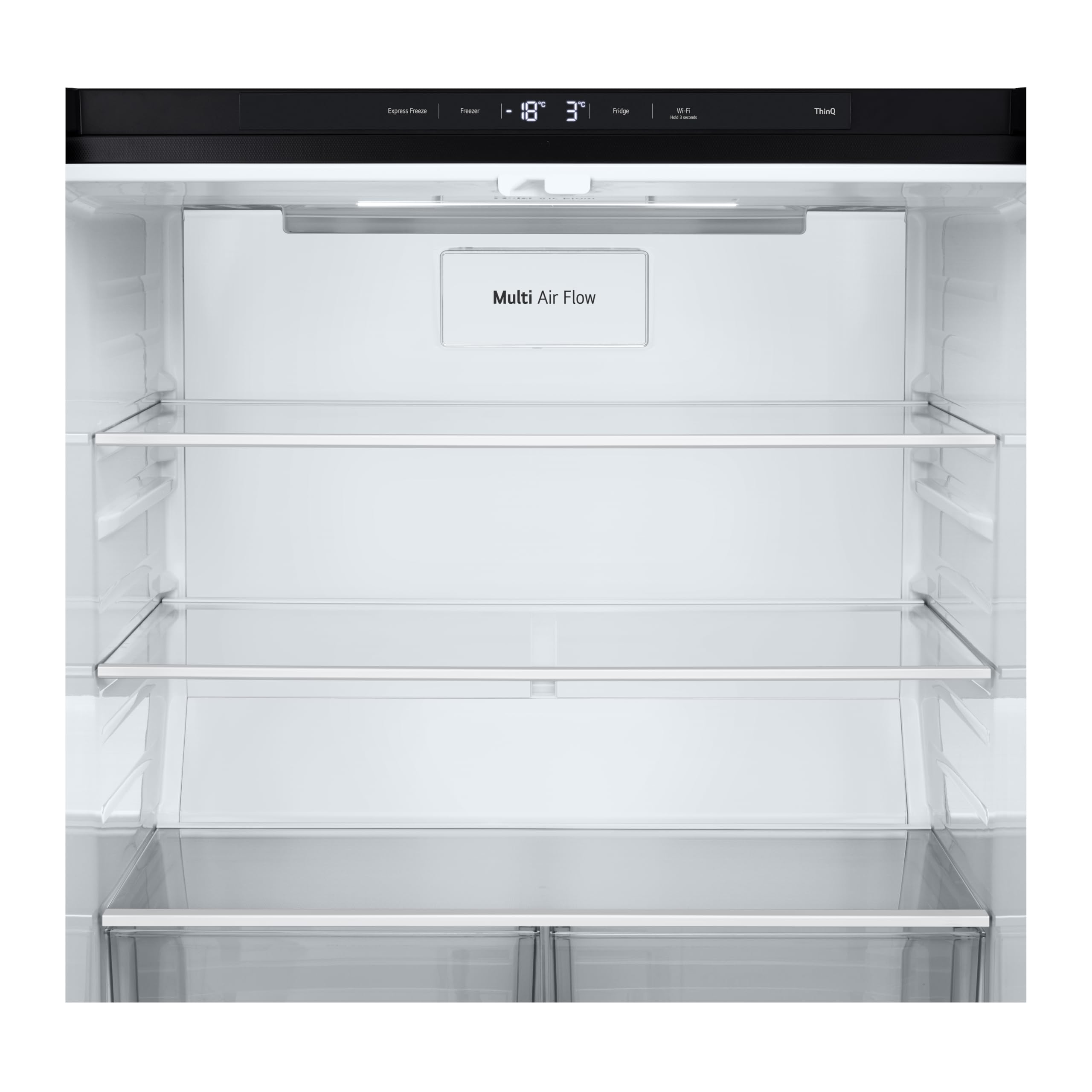 LG GMV860EPDE Frigorifero Slim Multidoor InstaView, Classe E, 530L, Wi-Fi, Linear Cooling, Total No Frost, Controllo da Remoto, Smart Diagnosis, Larghezza 835mm, Nero Opaco