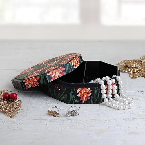 Miniatura 4 de storeindya Joyero de madera para baratijas cajas de recuerdo hechas a mano Navidad Acción de Gracias caja organizadora caja organizadora decoración