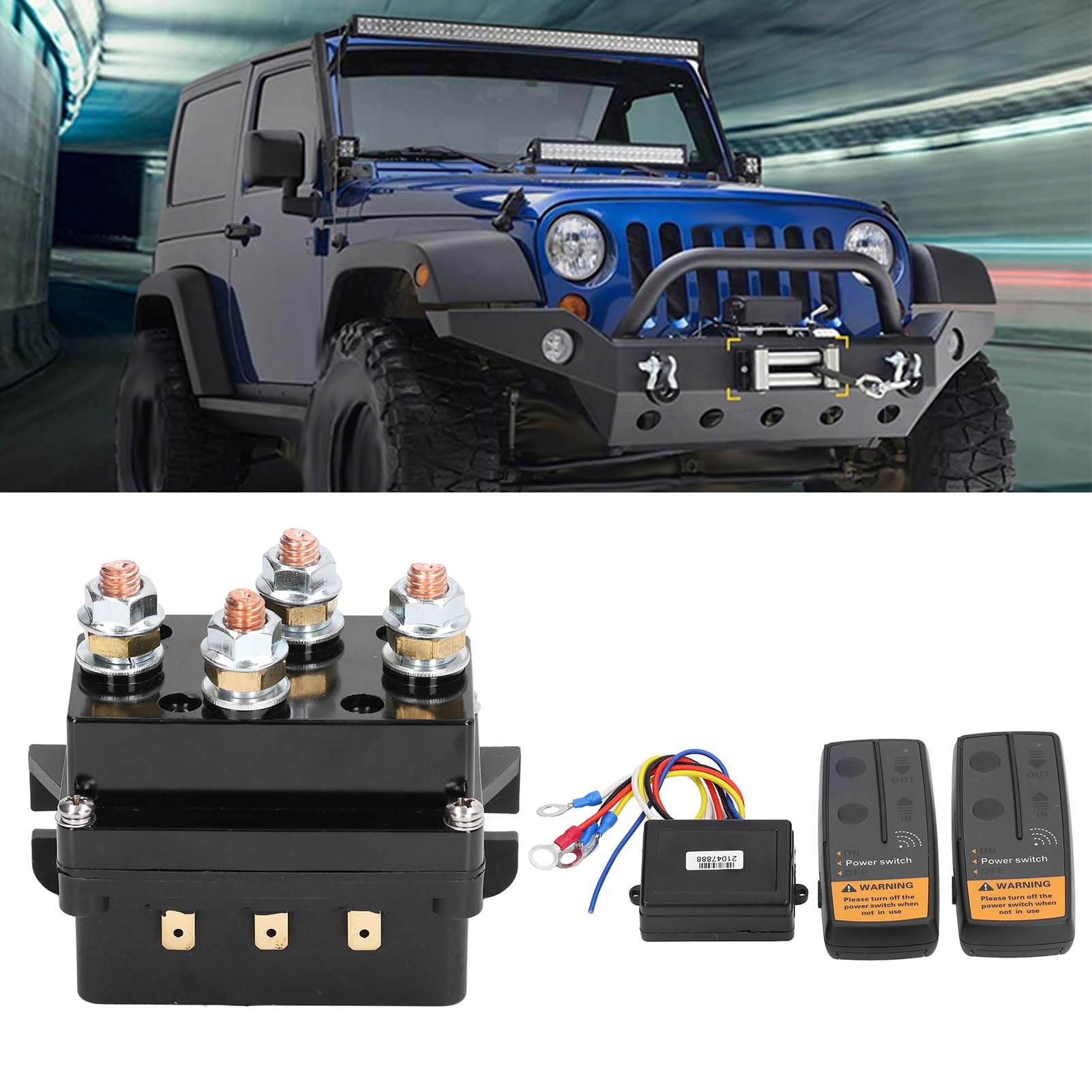 Yctze Controller per Verricello Elettrico Relè per Verricello DC500A Kit Telecomando per Verricello Wireless 12V Relè Solenoide per Verricello per 8000lbs-12000lbs ATV UTV
