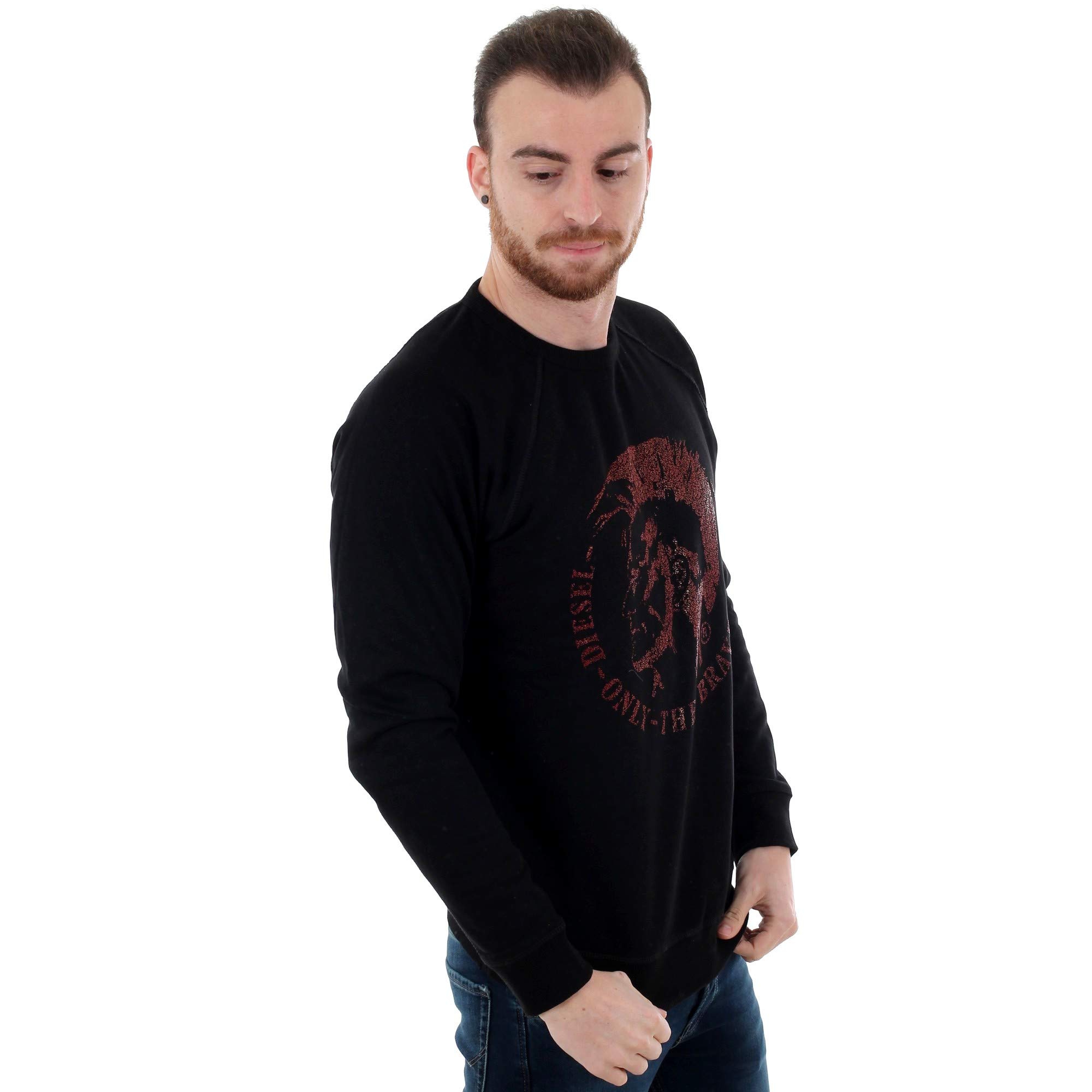 Diesel Felpa con Logo Nero S-Oreste