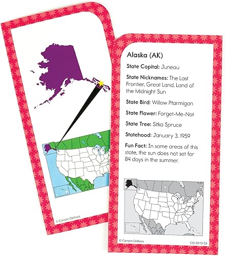 Miniatura 8 de Tarjetas de estados y capitales de los Estados Unidos, publicación de Carson Dellosa