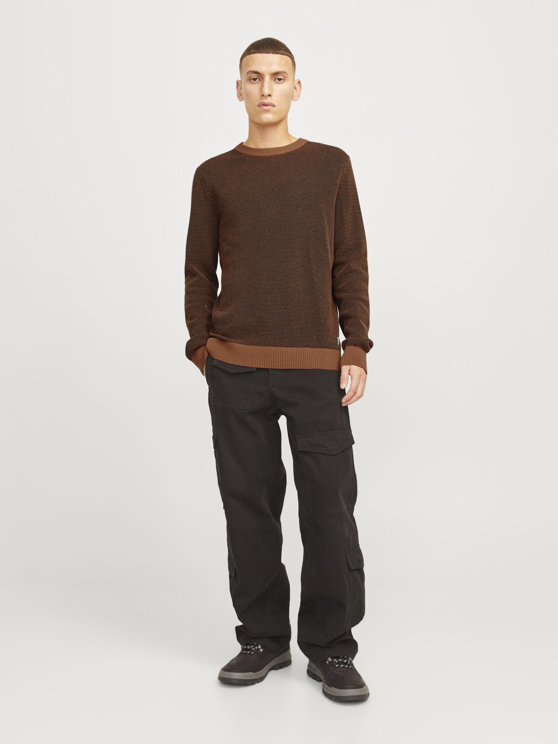 JACK & JONES Male Strickpullover Einfarbig Strickpullover
