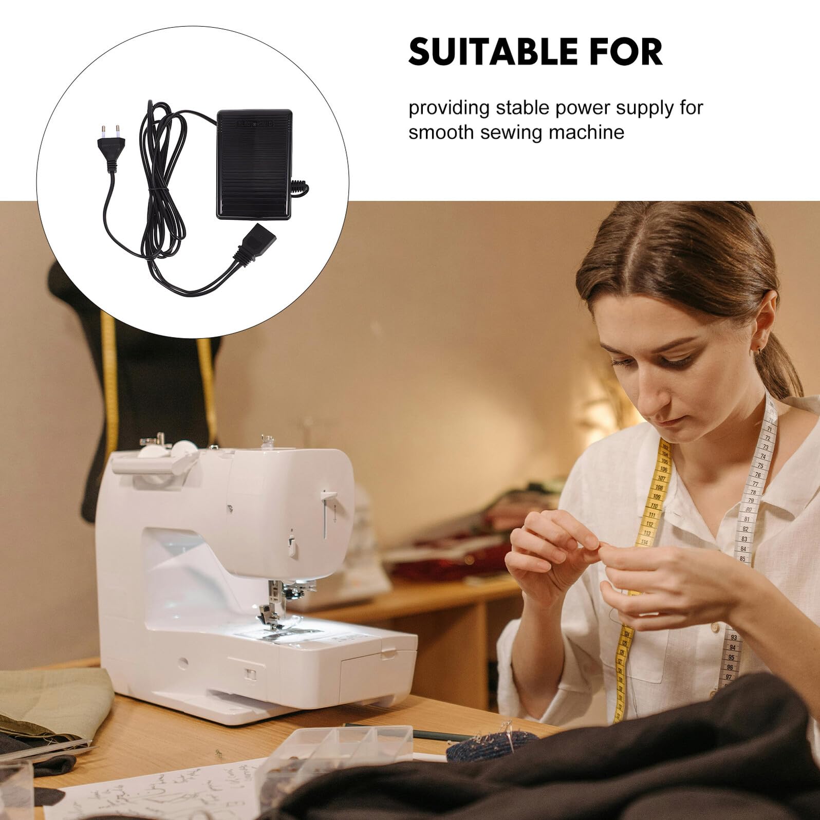 Controlador de Pedal para Máquina de Coser, Reemplazo Ce de 3 Clavijas