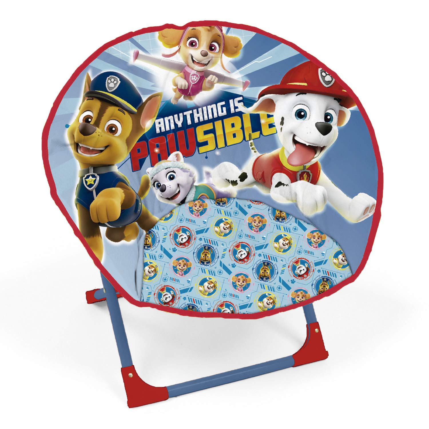 ARDITEX Paw Patrol Folding Round Chair, Children's Moon Chair, ร 50 cm