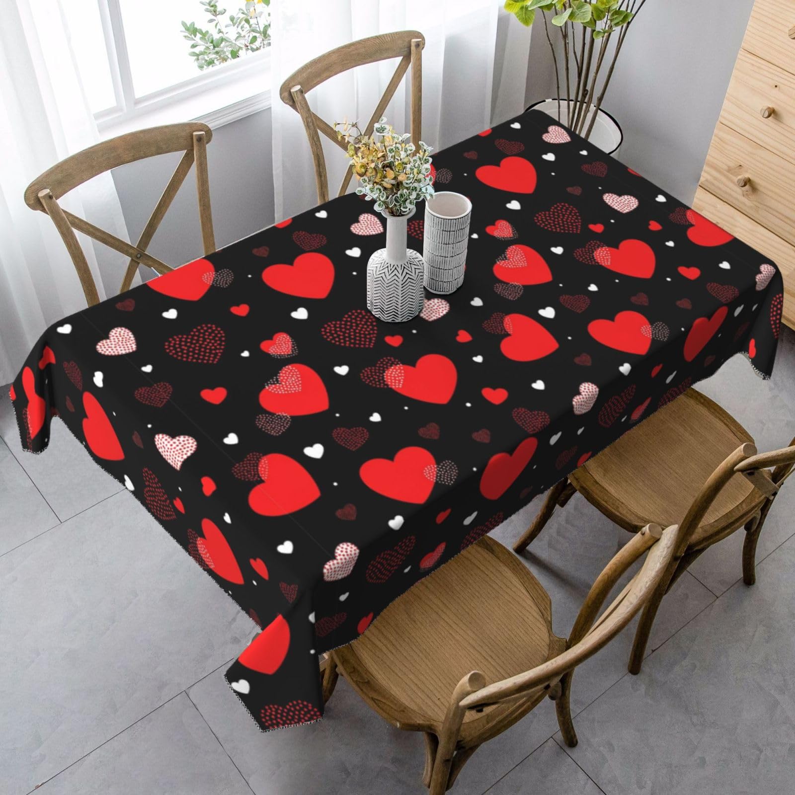 Nappe de table rectangulaire lavable housse de table jardin et salle à manger