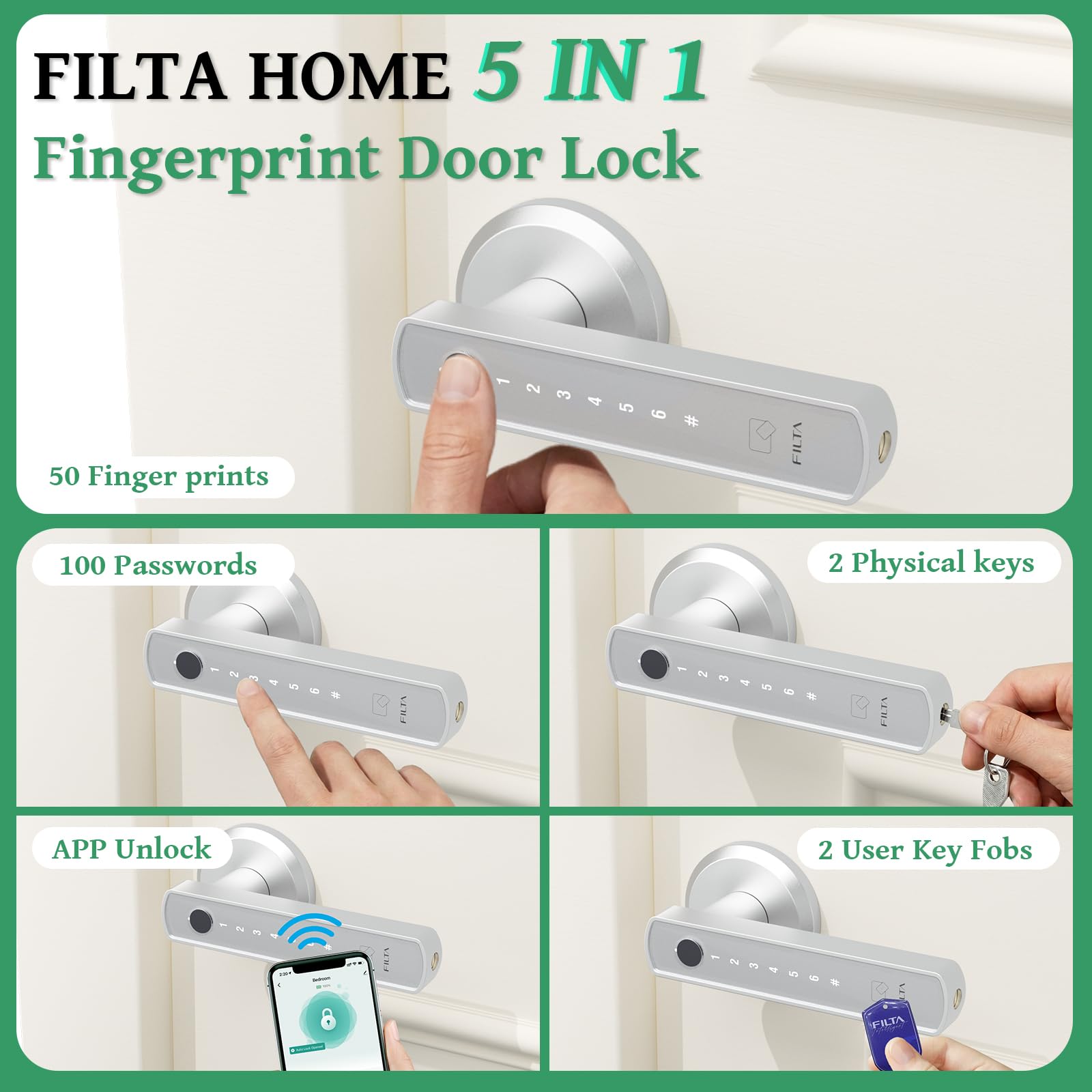 Smart Fingerprint Door Lock - Keyless Entry -5