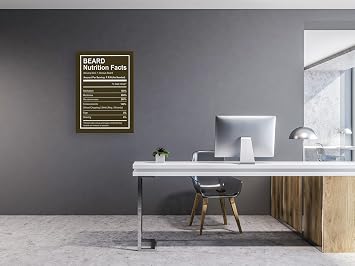 tradercat XXL Motivation Wall Picture - Beard Nutrition - Poster for Success and Fitness, Canvas and Poster Complete and Ready to Hang (60 x 80 cm) (105 x 140 cm)