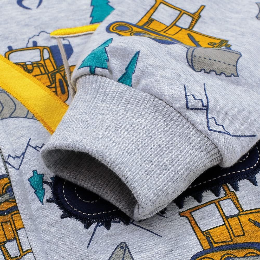 Akyzic Baby Boys Zip Up Hoodie Toddler Boys Jacket Cartoon Winter Long Sleeve Hooded Sweatshirt Tops Fall Coat Kids 2-7 Years - Image 5