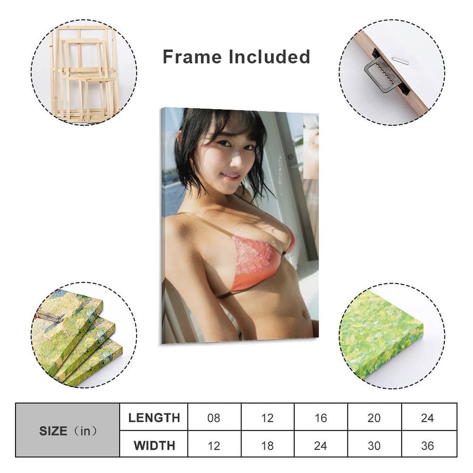 Amazon.co.jp: 川瀬もえちゃん【水着画像】 アートパネル キャンバス