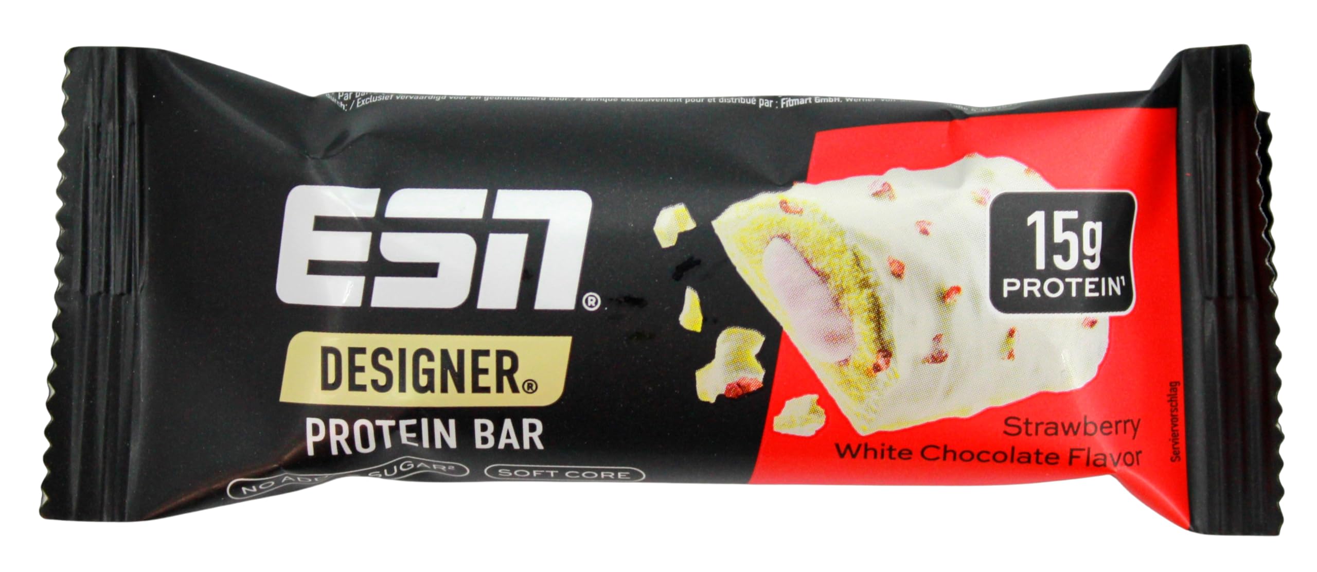 ESN Designer Protein Bar Strawberry white Chocolate Flavor, 12er Pack (12 x 45g)