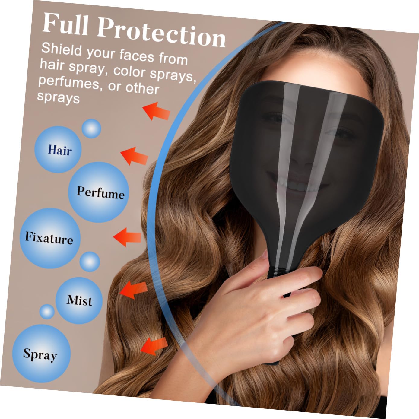 Beaupretty 3piezas Cubierta De Pelo Para y Tinte Facial De Peluquería Escudo Antisalpicaduras Para Cabello Color Negro