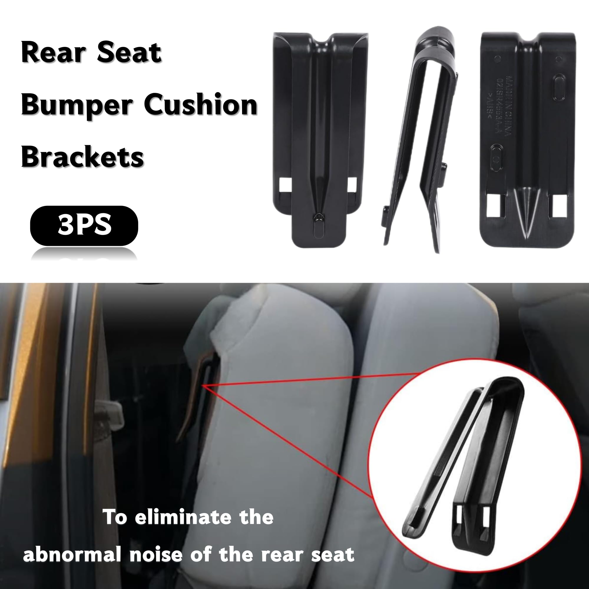 Amazon.com: 22771139 3pcs Rear Seat Bumper Cushion Brackets Anti 