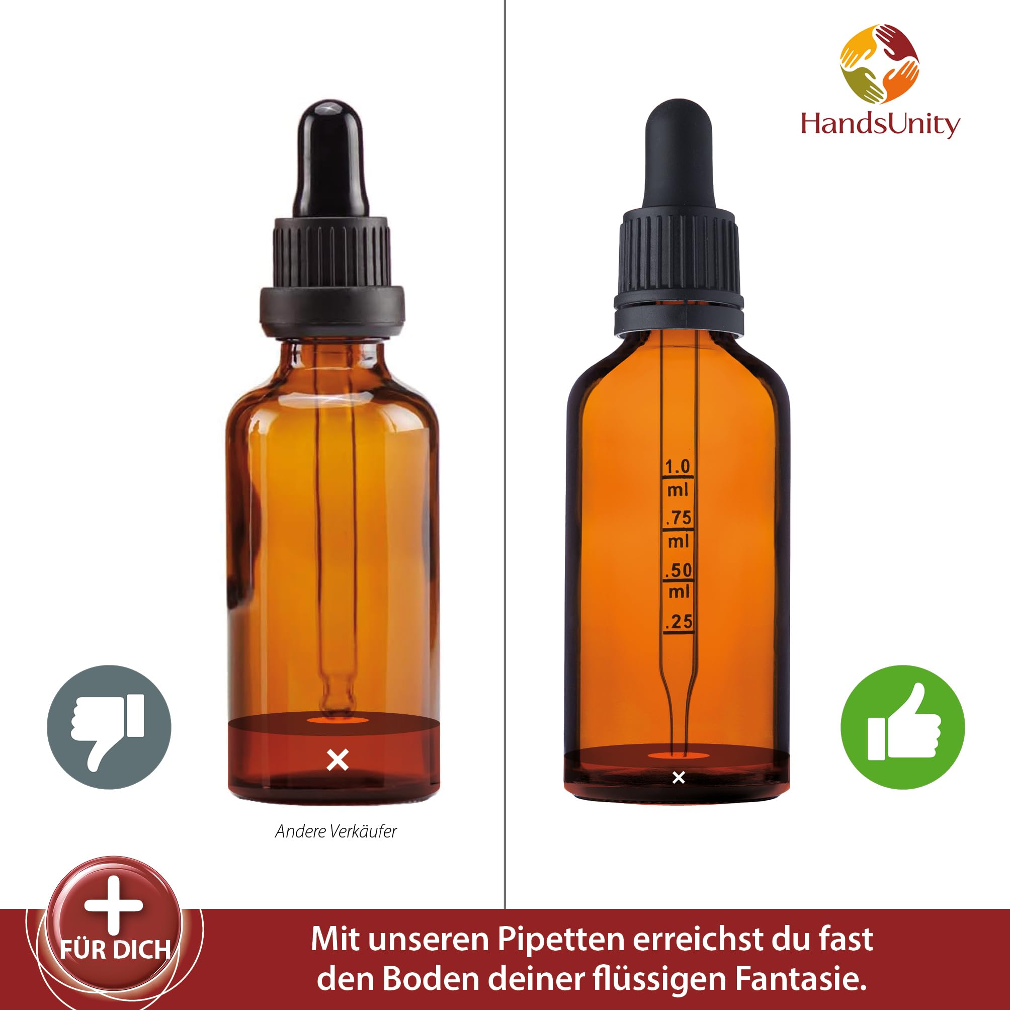 Botella de pipeta 50ml-88pcs Botella de vidrio pequeña - frasco de cristal ámbar con tapa de pipeta negra incluyendo 5pcs Accesorios de ayuda Botellas de vidrio marrón