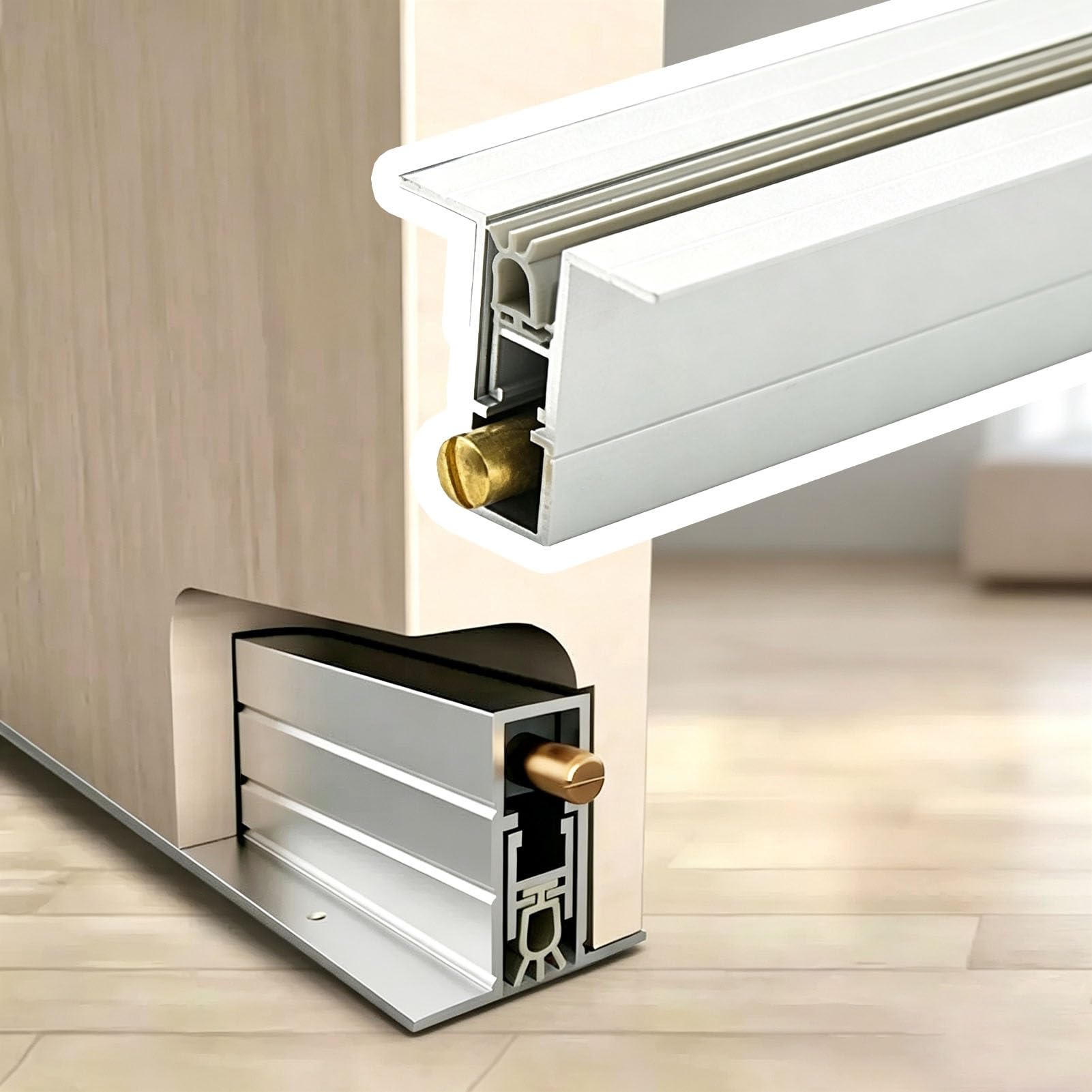 Burlete automático empotrado de 90cm: la solución discreta para aislar el ruido en casa