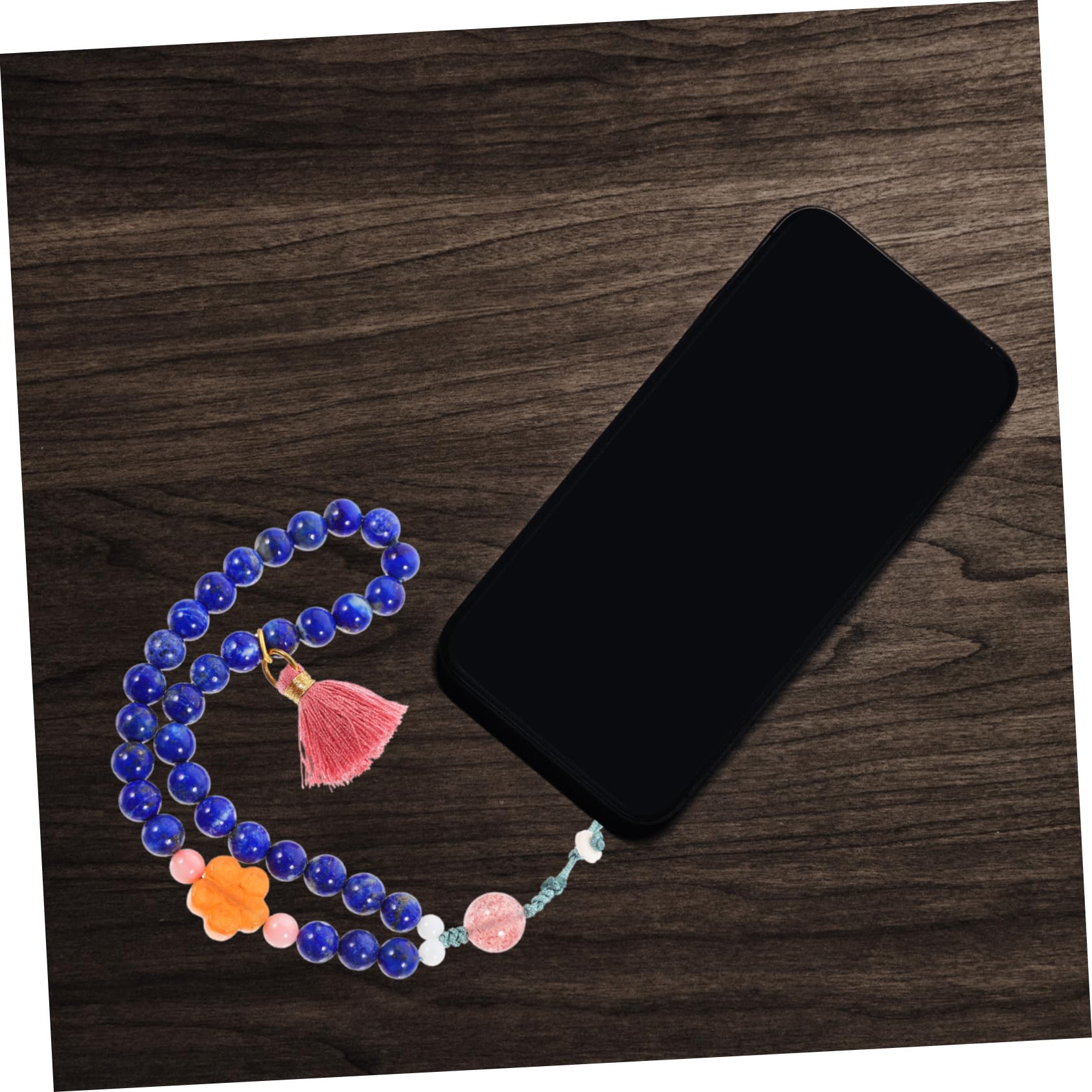 UKCOCO catena di telefonia mobile cinturino per braccialetto per cellulare polso tallone accessori tablet accessori per tablet cordino per telefono retrò cinghia per cellulare rosa