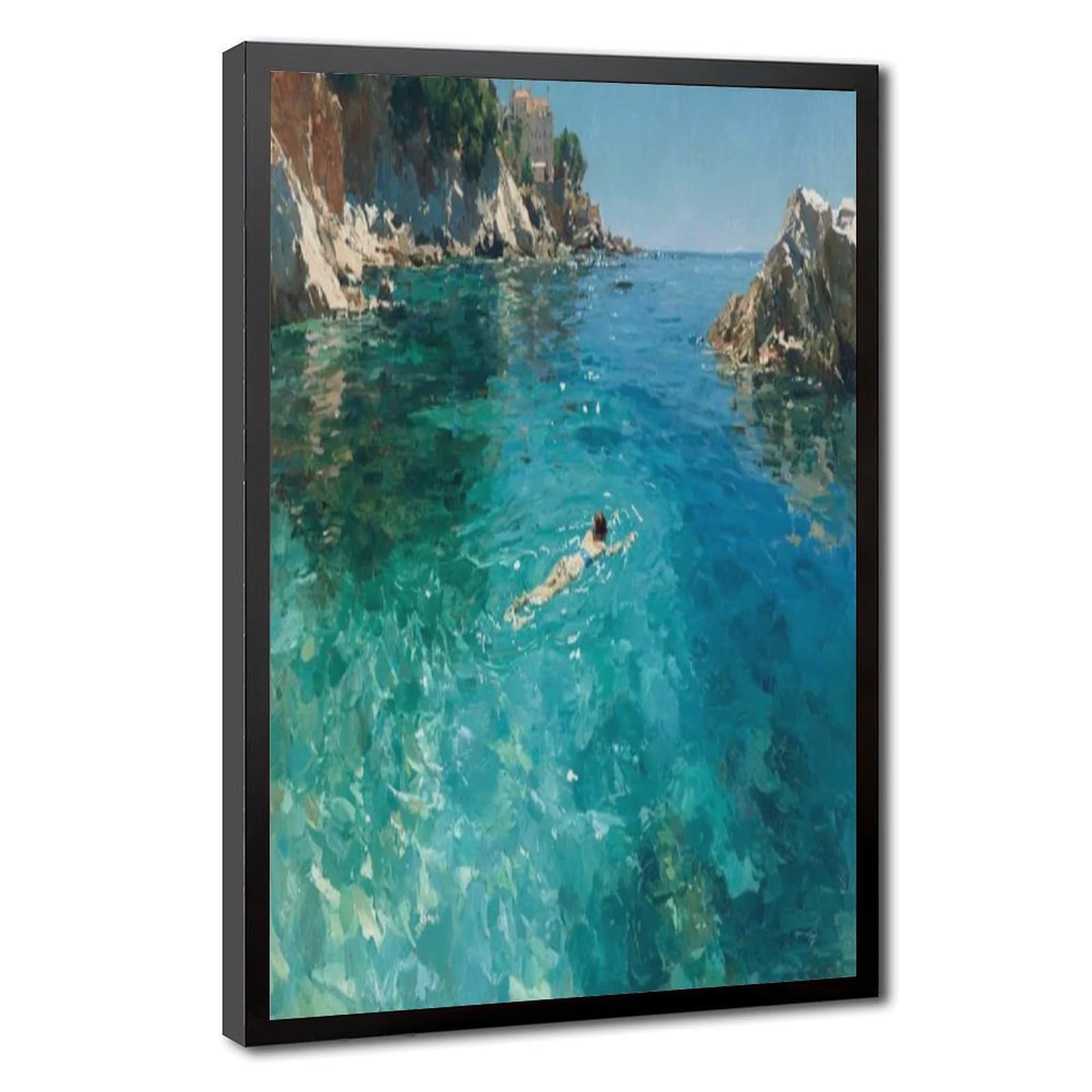 Bareronor Landscape Oil Canvas Poster Bedroom Decor Landscape Office Room Decor Gift 24" L X 36" W