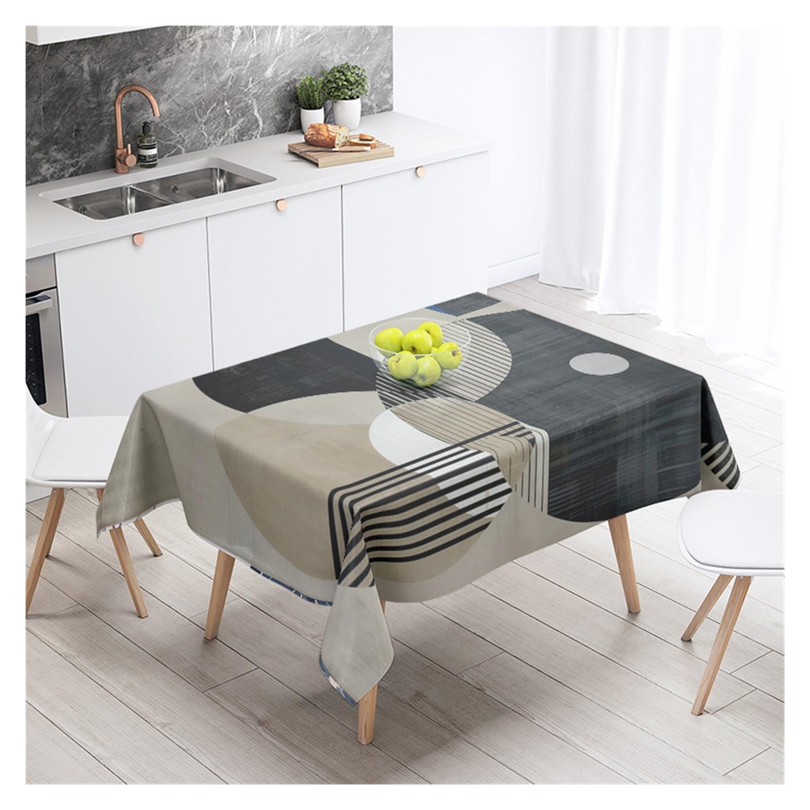 BDFJEDS Waterproof Tablecloth Abstract Geometric Tablecloth Party Decoration Restaurant Cafe Dining Table Tablecloths(Color8,100X140)