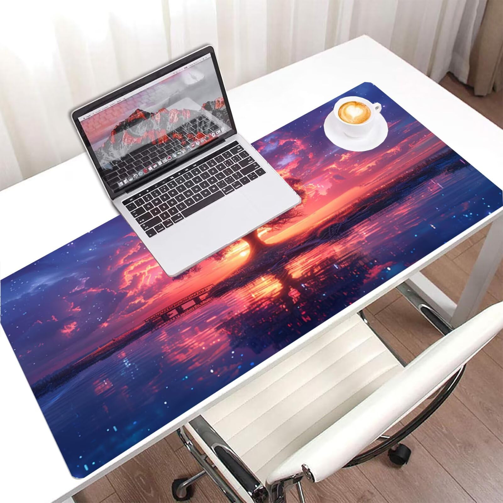 Podkładka pod mysz gwiaździste niebo XXL podkładka pod mysz 1200 x 600, podkładka pod mysz pod biurko wodoodporna podkładka pod mysz na drzewie wodoodporna, mysz antypoślizgowa pod mysz, pod ręką
