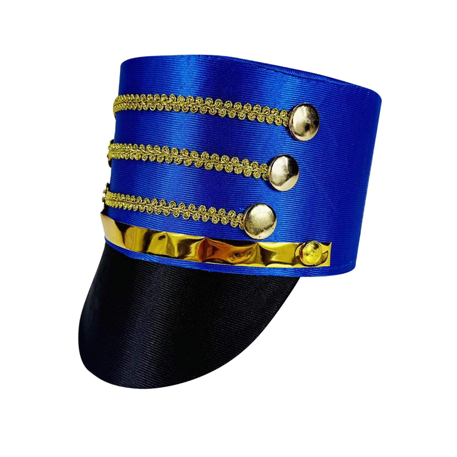 Nutcracker Hat Adult, Toy Soldier Hat, Nutcracker Costume Accessories, Marching Band Drum Major Hats For Men Women (Blue)